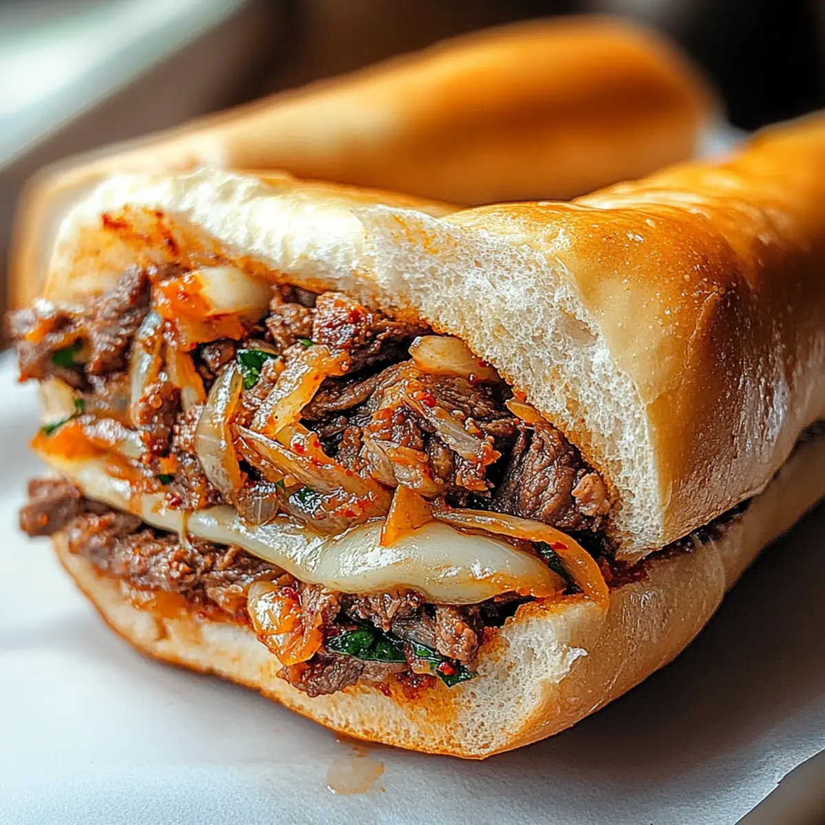 Kimchi Bulgogi Cheesesteak