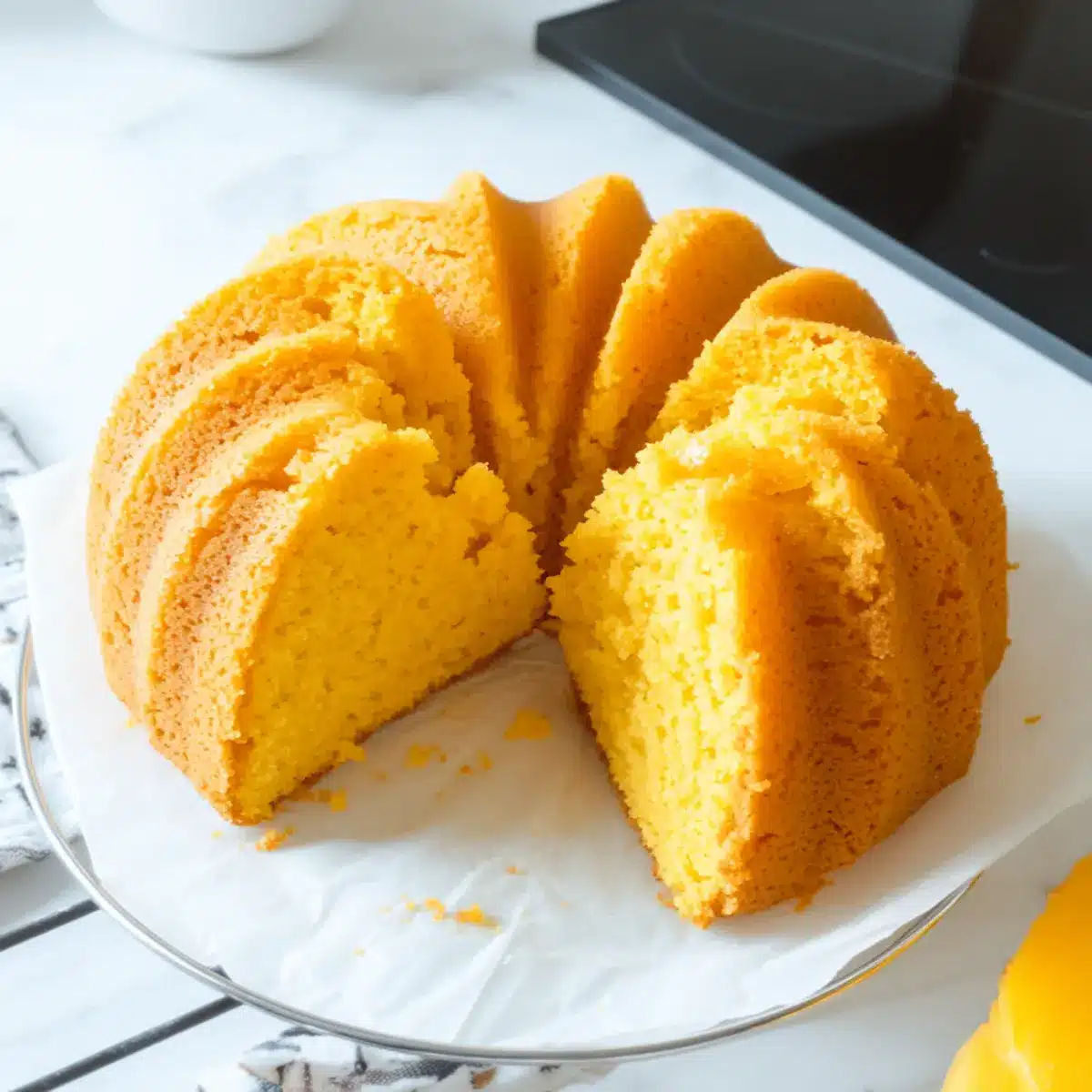 Eggless Mango Bundt Cake