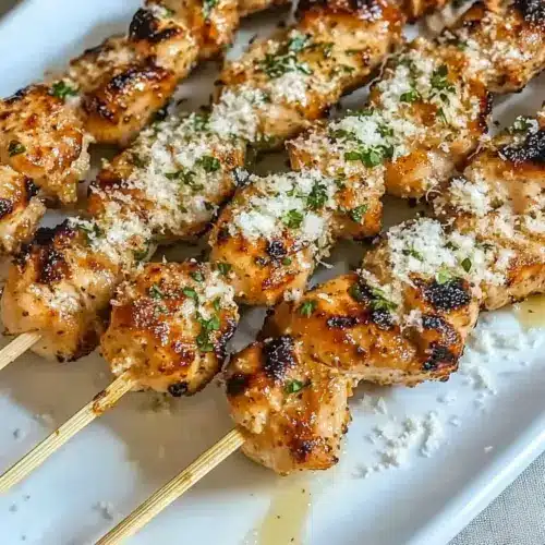 Ranch Garlic Parmesan Chicken Skewers