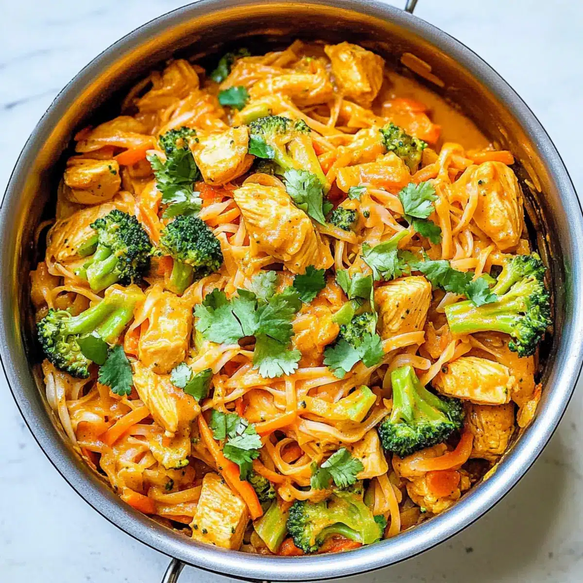 Coconut Curry Chicken and Rice Noodles