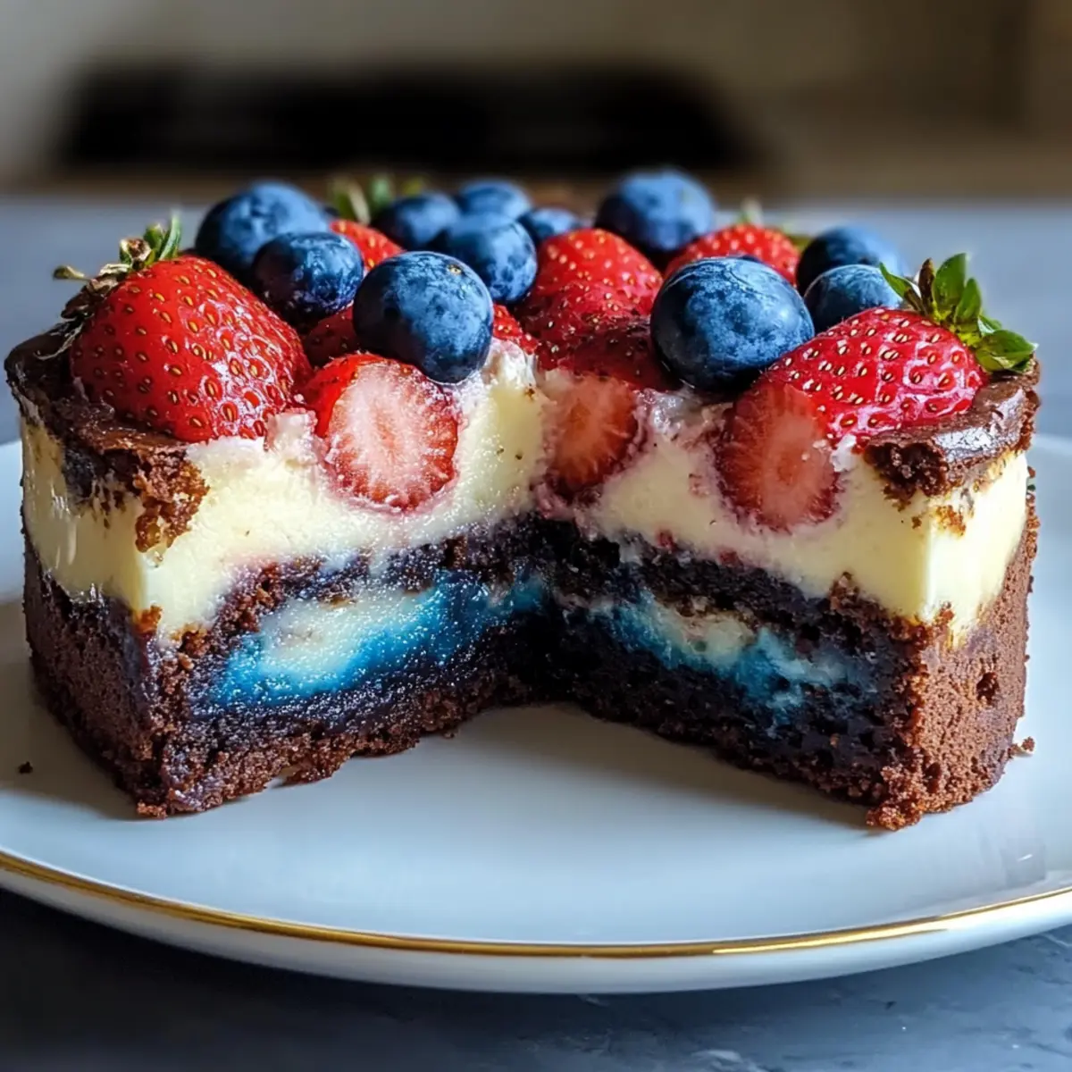 Fudgy Strawberry Shortcake Brownies