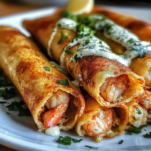 Crab And Shrimp Queso Taquitos