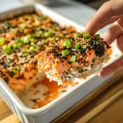 Salmon Sushi Bake