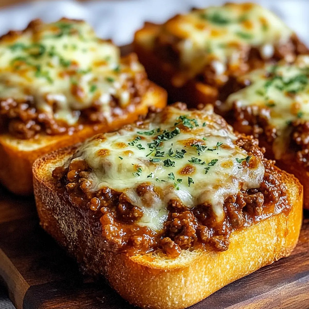 Sloppy Joe Garlic Bread