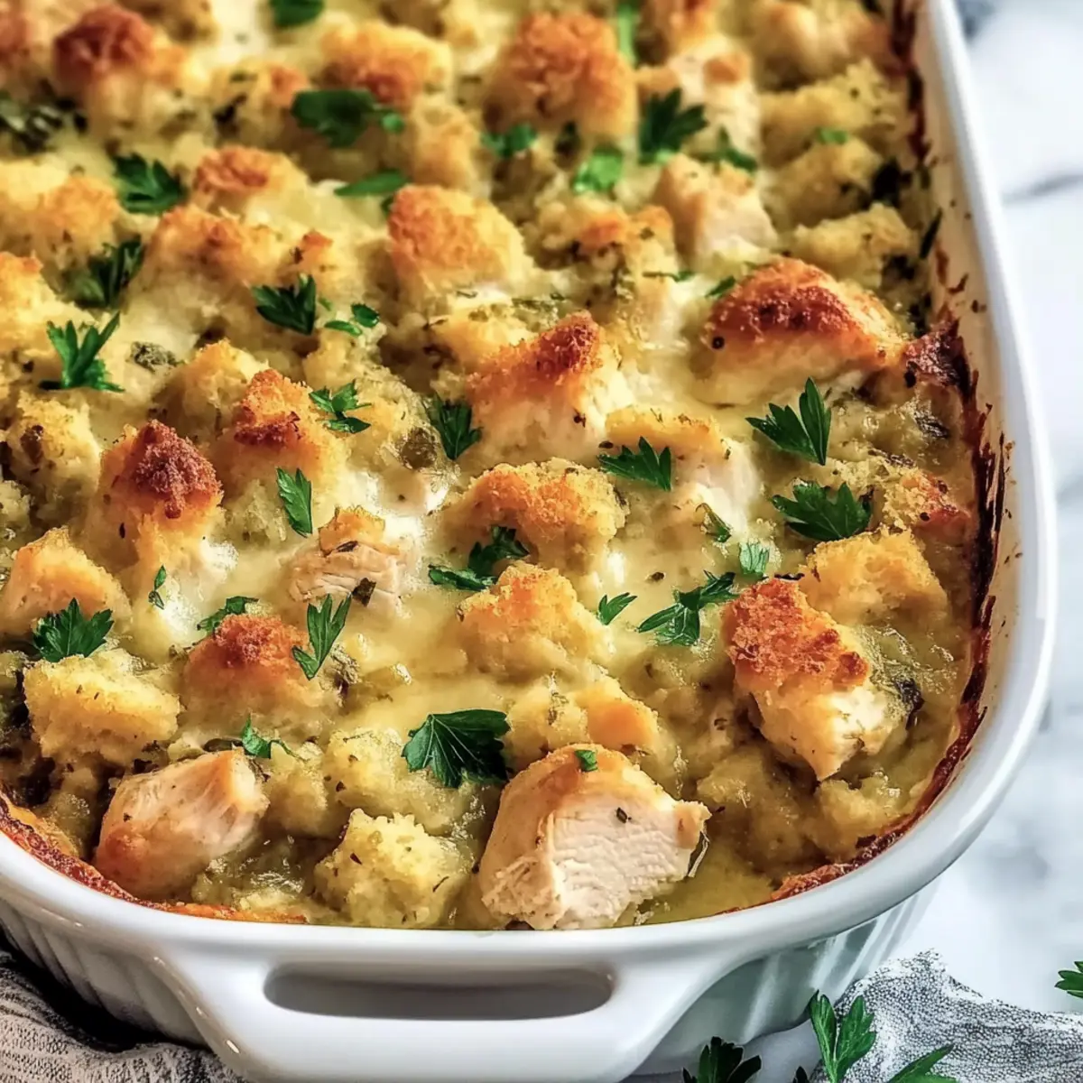 Chicken and Stuffing Casserole