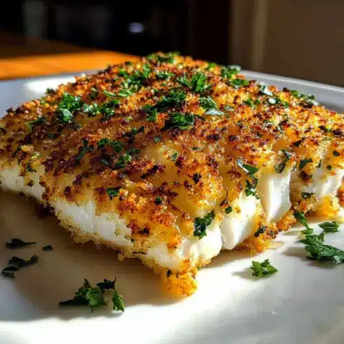 Garlic Parmesan Crusted Halibut