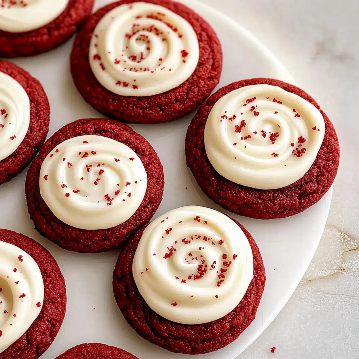 Red Velvet Cookies with Cream Cheese Frosting