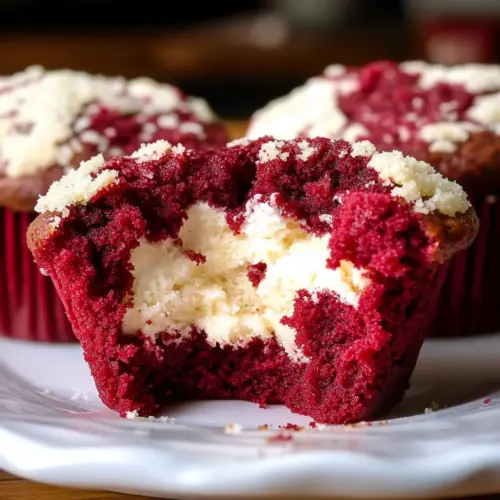 Red Velvet Muffins with Cream Cheese Filling