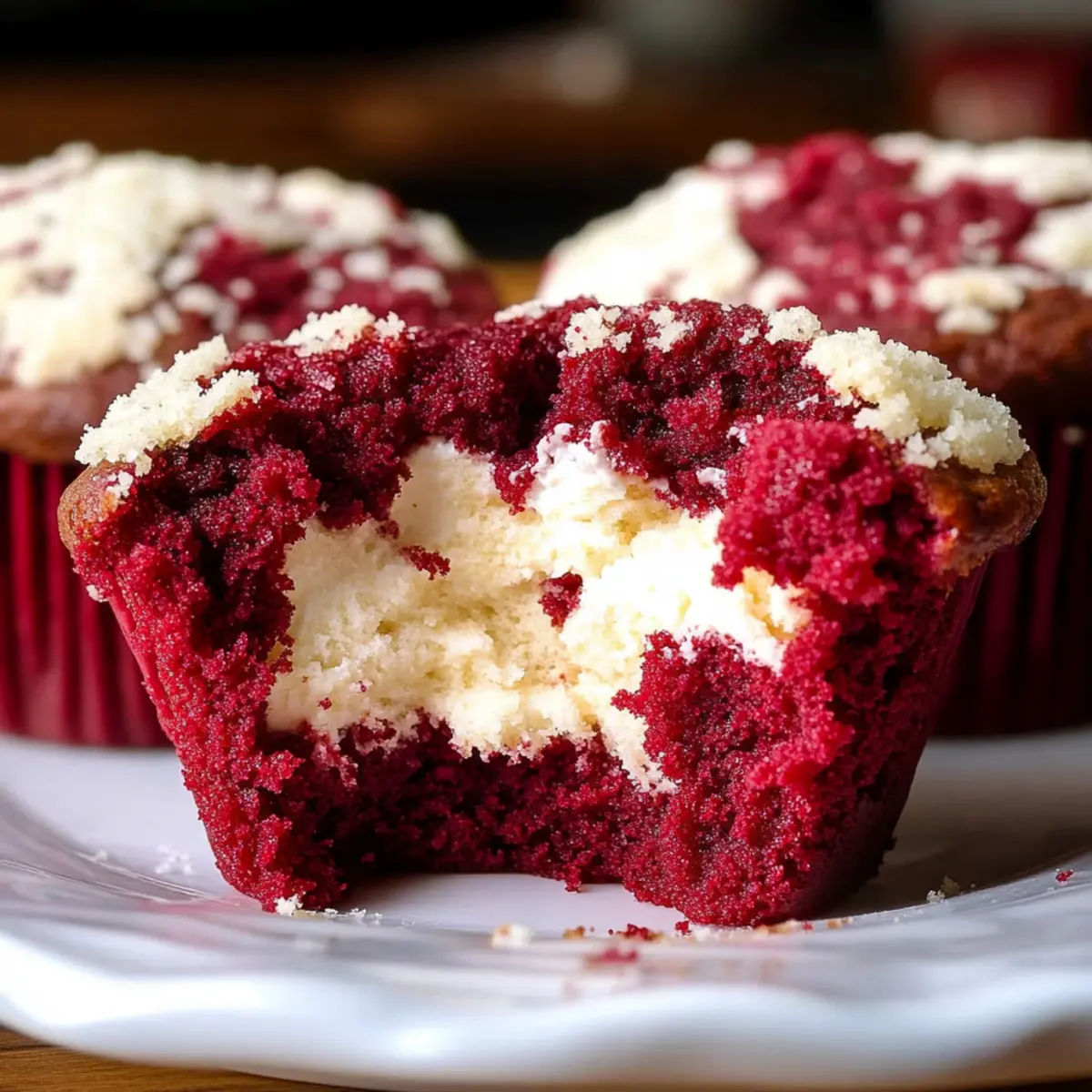 Red Velvet Muffins with Cream Cheese Filling