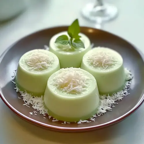 Creamy Pandan Coconut Panna Cotta