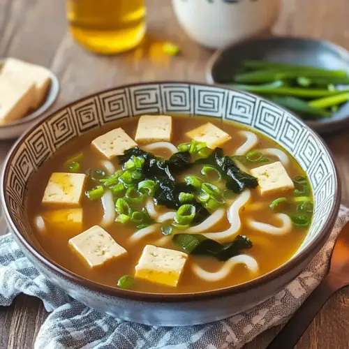 Miso Ginger Soup with Tofu