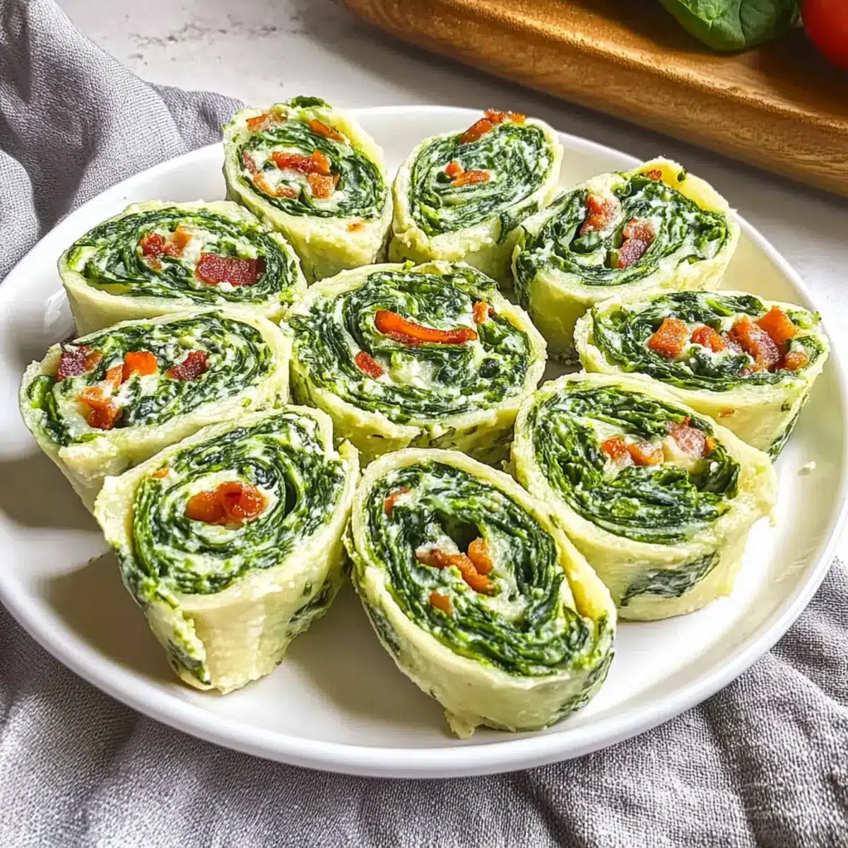 Spinach Dip Pinwheels