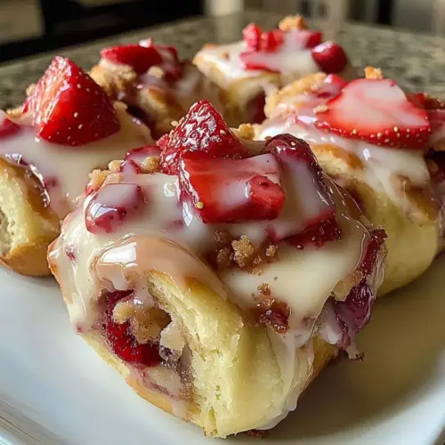 Strawberry Cheesecake Cinnamon Rolls