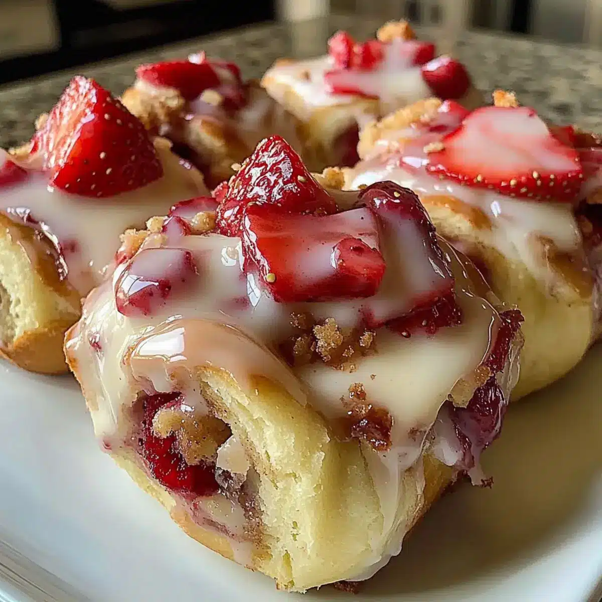 Strawberry Cheesecake Cinnamon Rolls