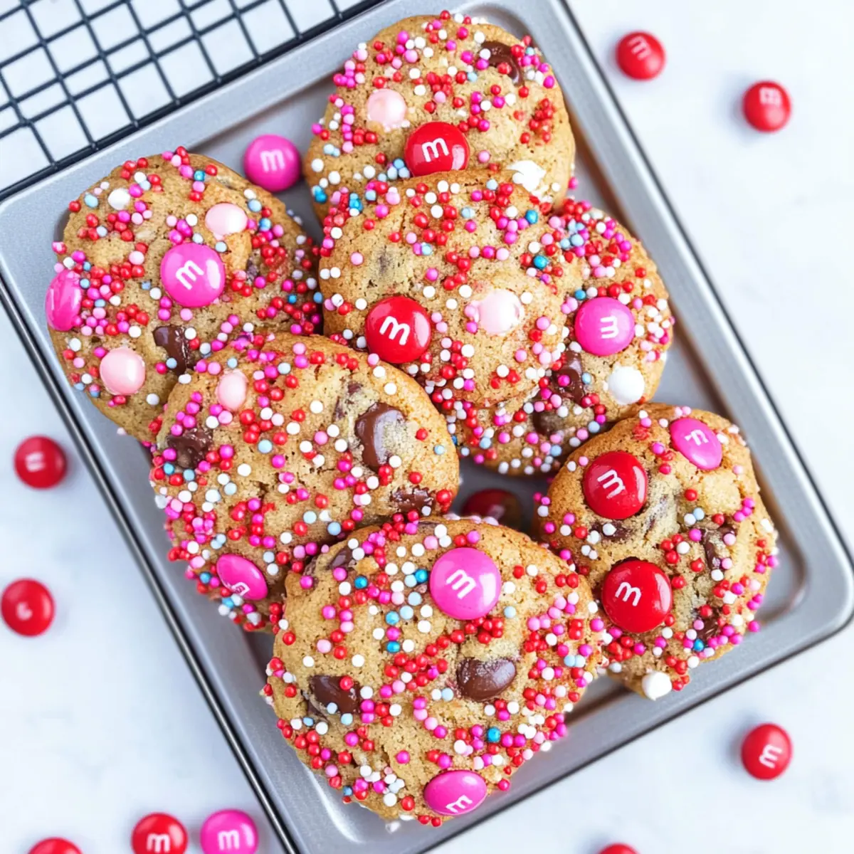 Valentine M&M Cookies