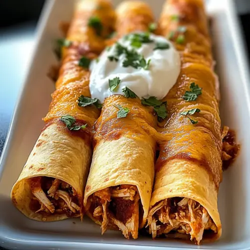 Crunchy Oven-Baked Chicken Taquitos