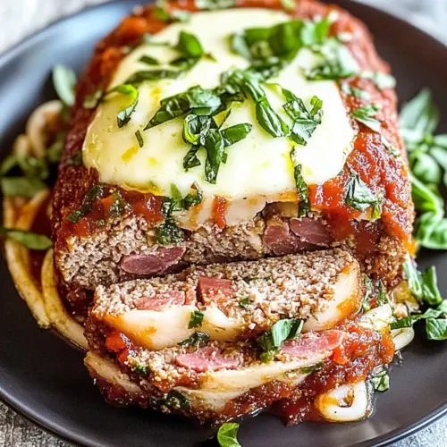 Sicilian Meatloaf with Ham and Mozzarella