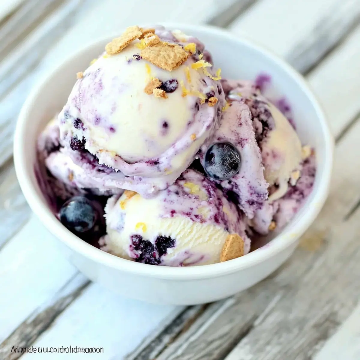 Lemon Blueberry Cheesecake Ice Cream