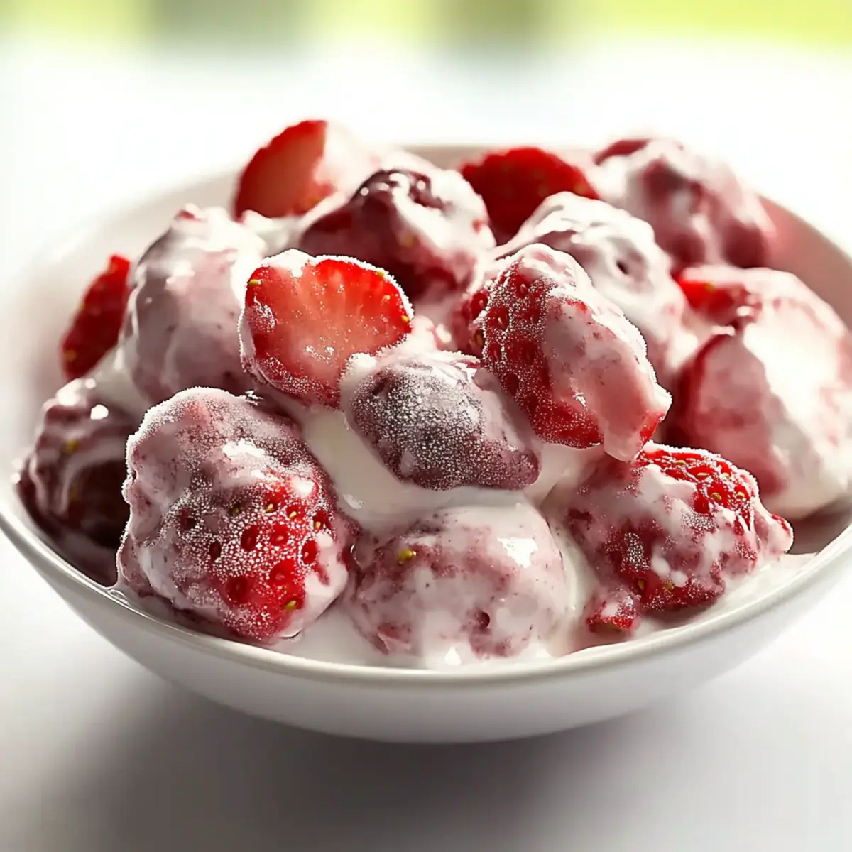 Frozen Strawberry Yogurt Clusters