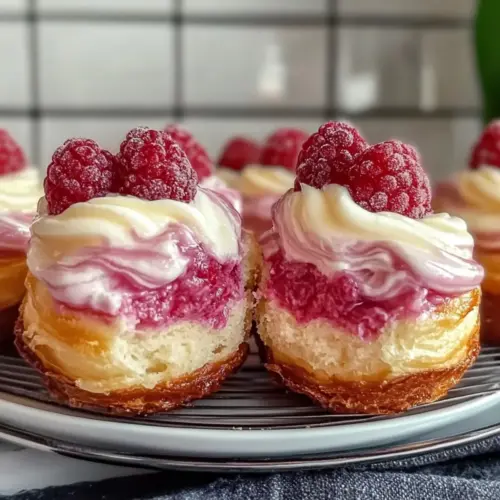 Raspberry Cream Cheese Cruffins
