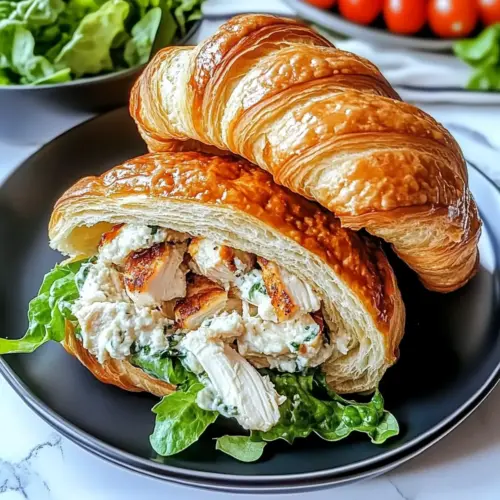 Chicken Caesar Croissant Sandwich