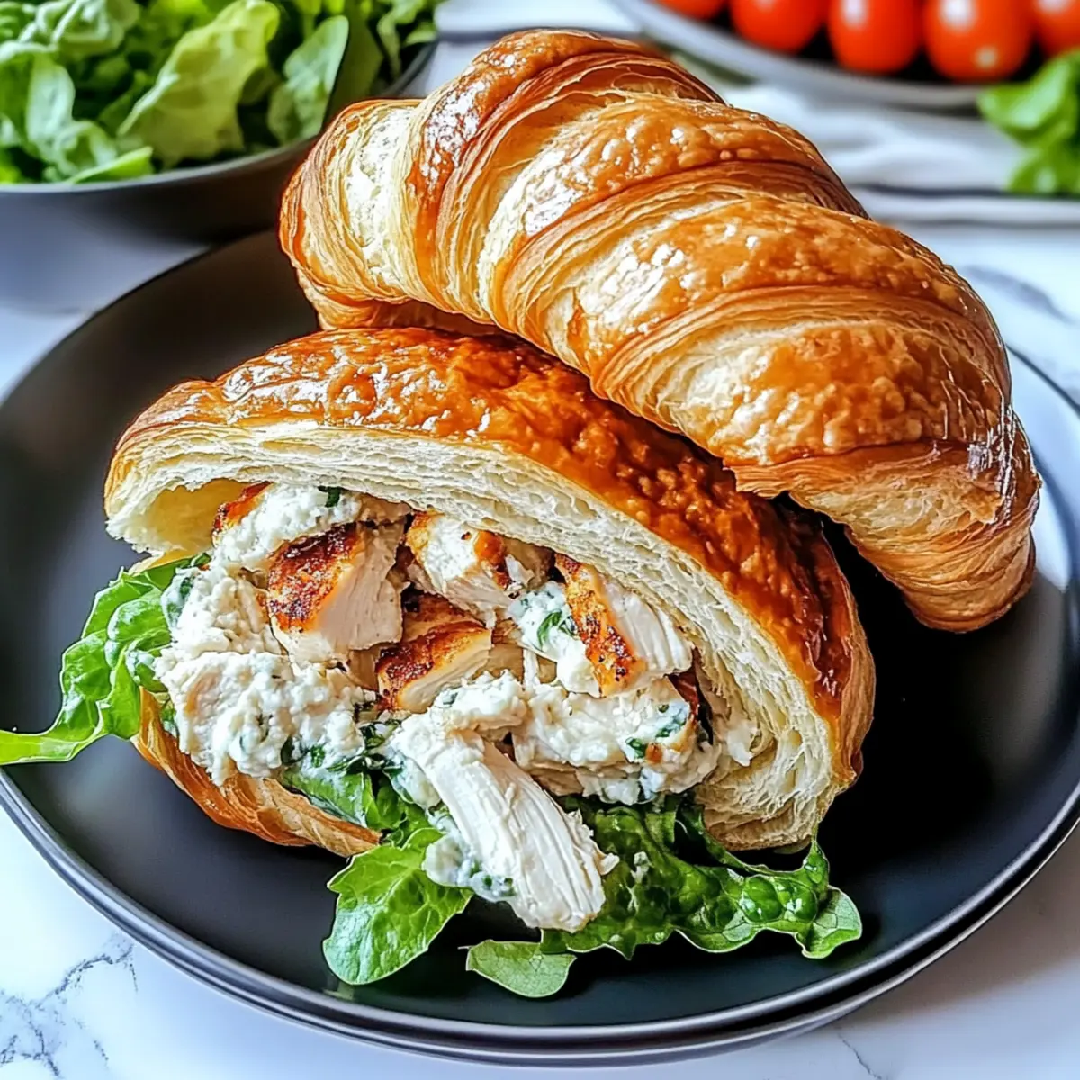 Chicken Caesar Croissant Sandwich