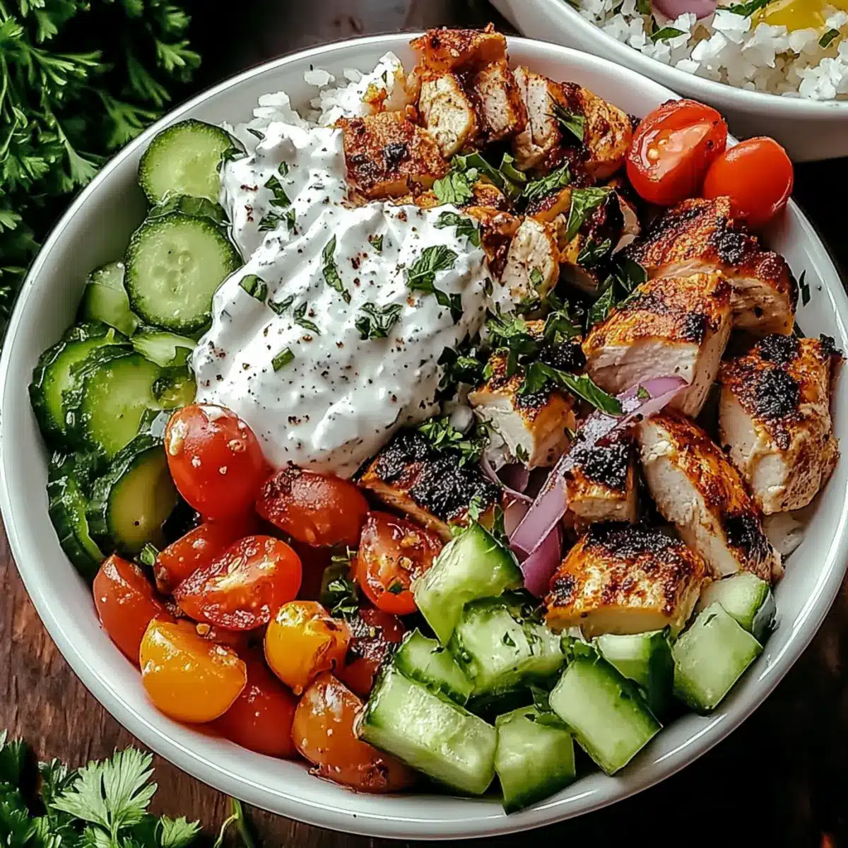 Greek Chicken Gyro Bowls