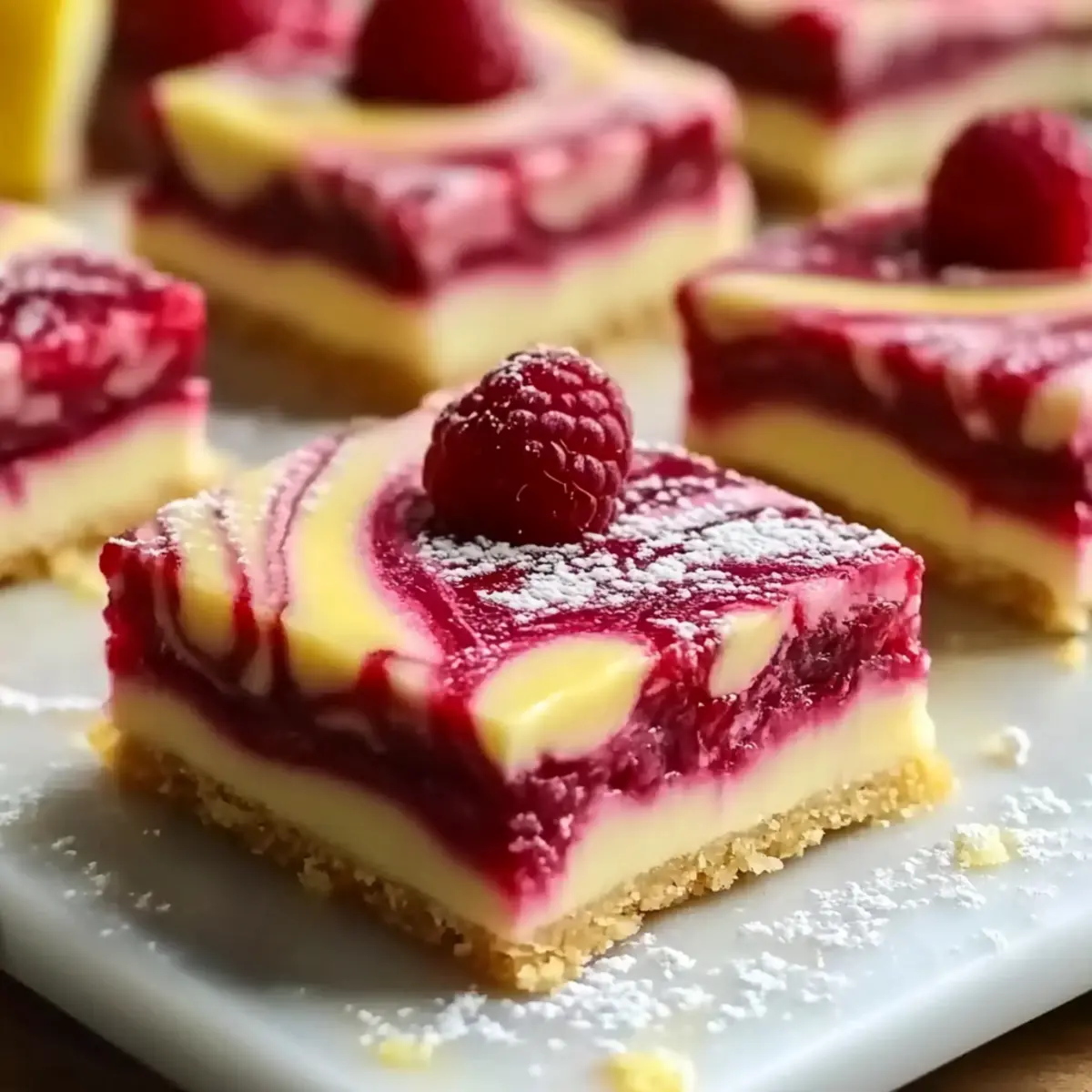 Lemon Raspberry Swirl Bars
