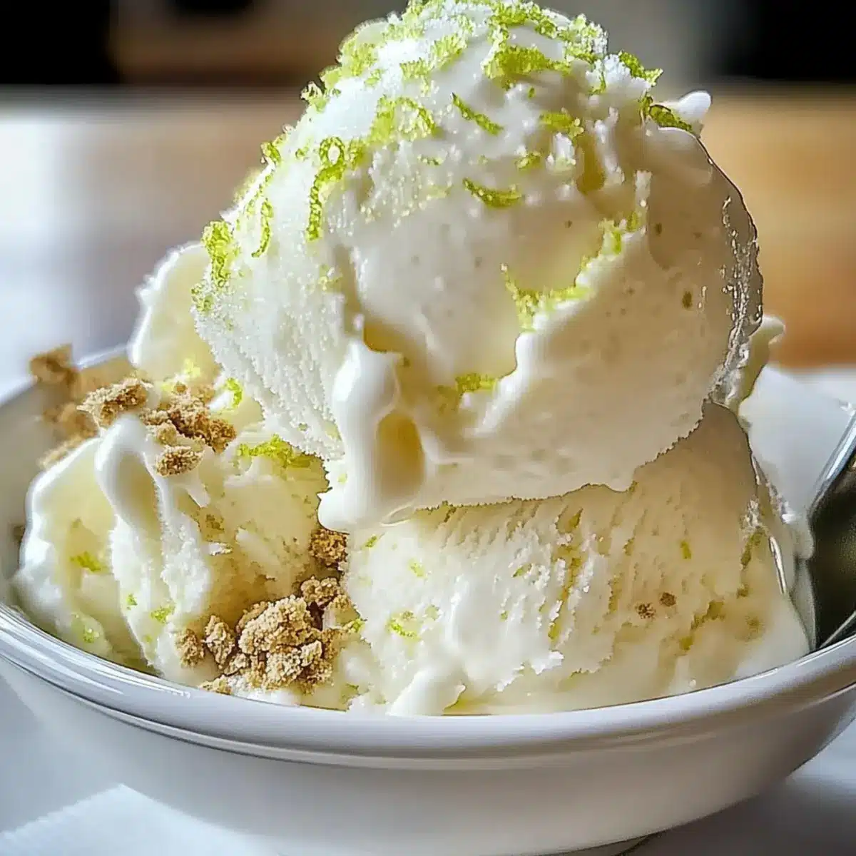 Homemade Key Lime Pie Ice Cream