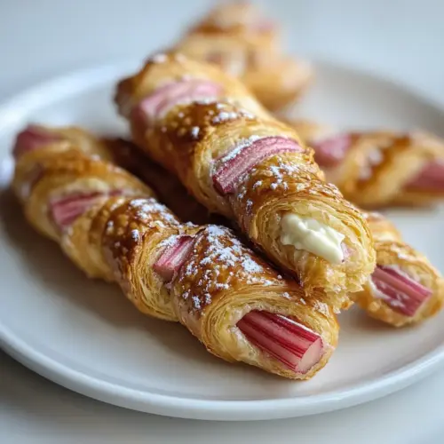 Rhubarb Cream Cheese Danish Twists