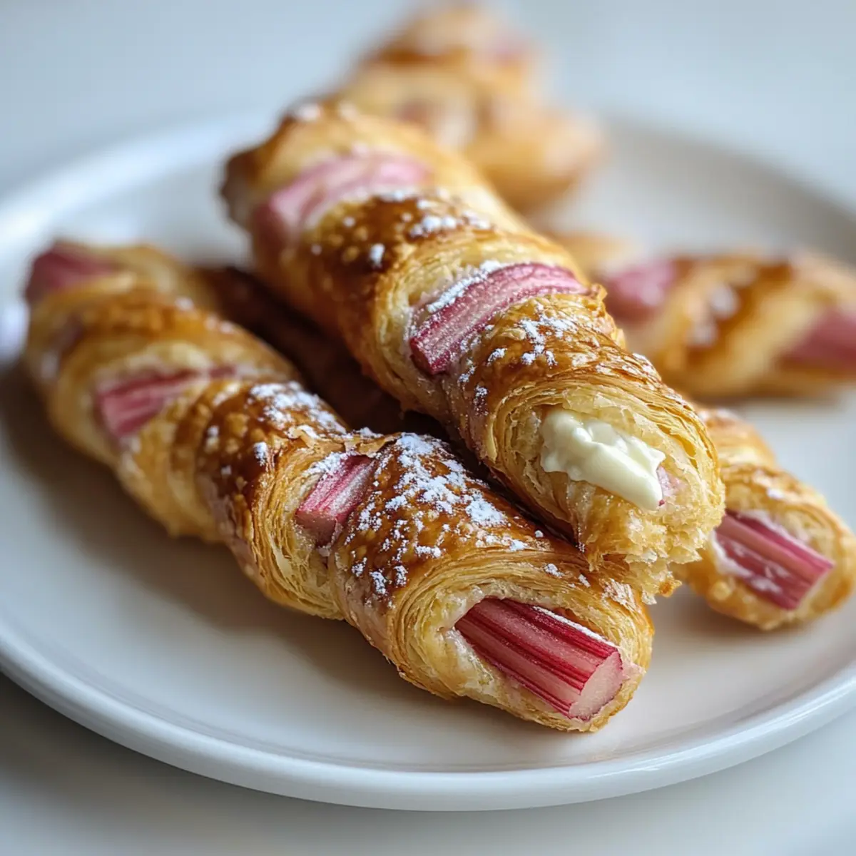 Rhubarb Cream Cheese Danish Twists
