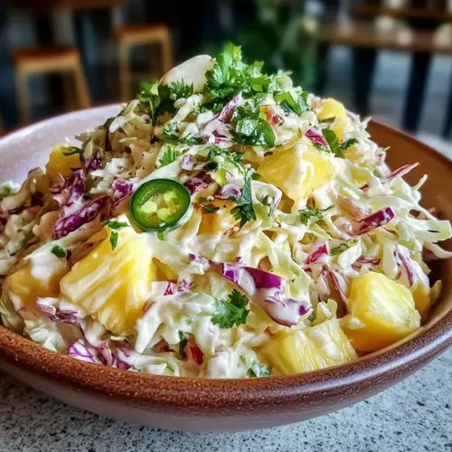 Coleslaw with Pineapple and Jalapeño