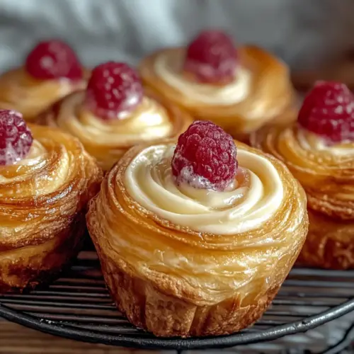 Raspberry Cream Cheese Cruffins