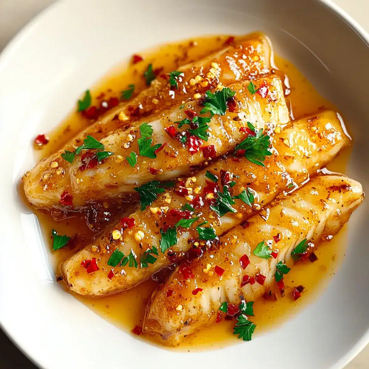 Sticky Garlic Butter Sweet Chili Cod