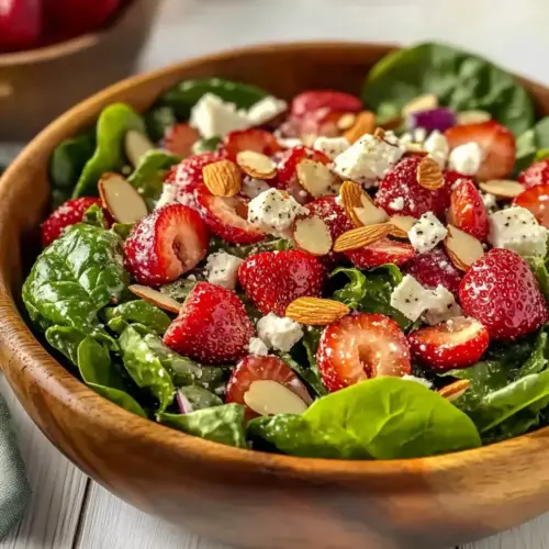 Strawberry Romaine Feta Salad
