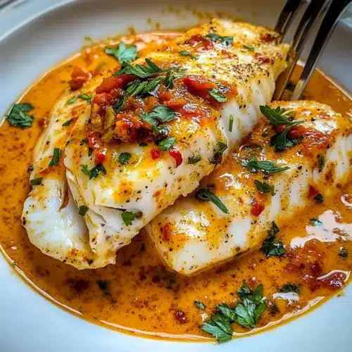 Tilapia in Roasted Pepper Sauce
