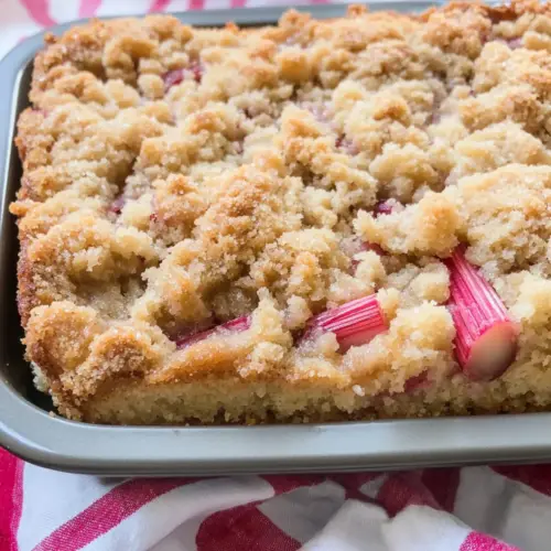 Sour Cream Rhubarb Cake