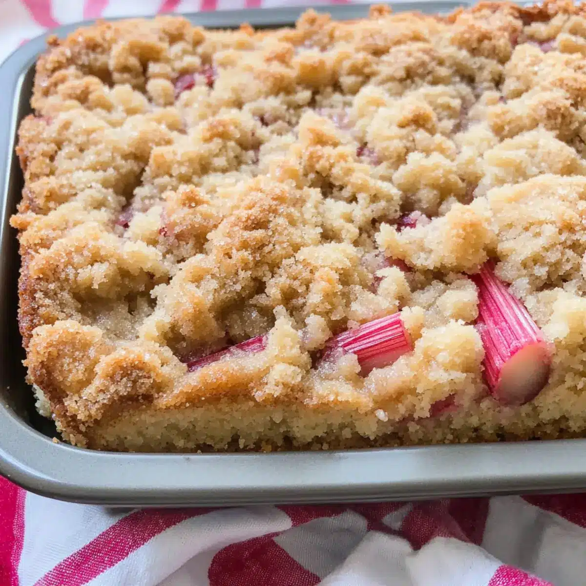 Sour Cream Rhubarb Cake