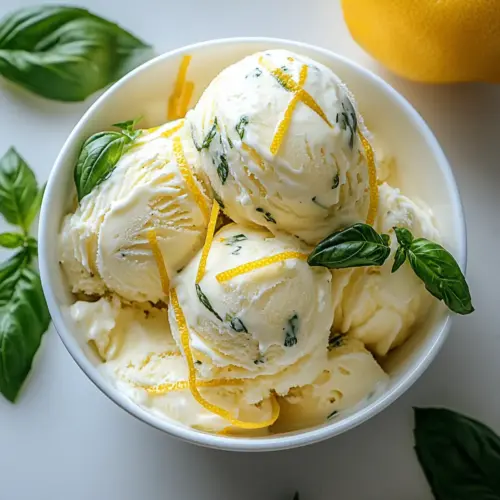 Lemon Basil Ice Cream