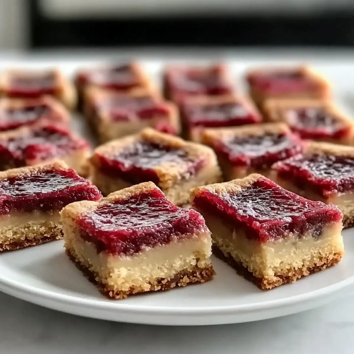 No Bake Rhubarb Cheesecake Squares