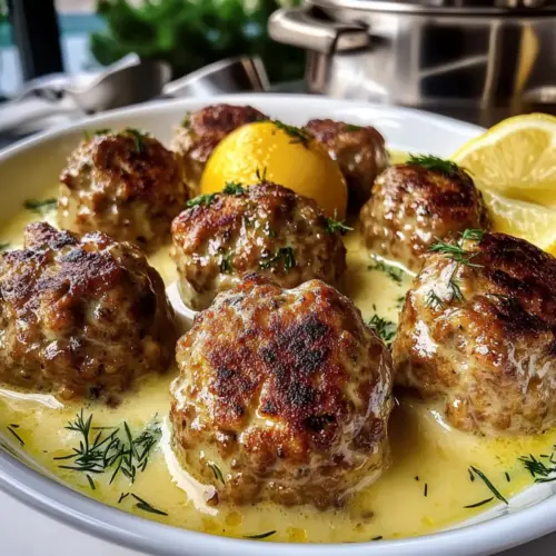 Greek Meatballs in Lemon Sauce