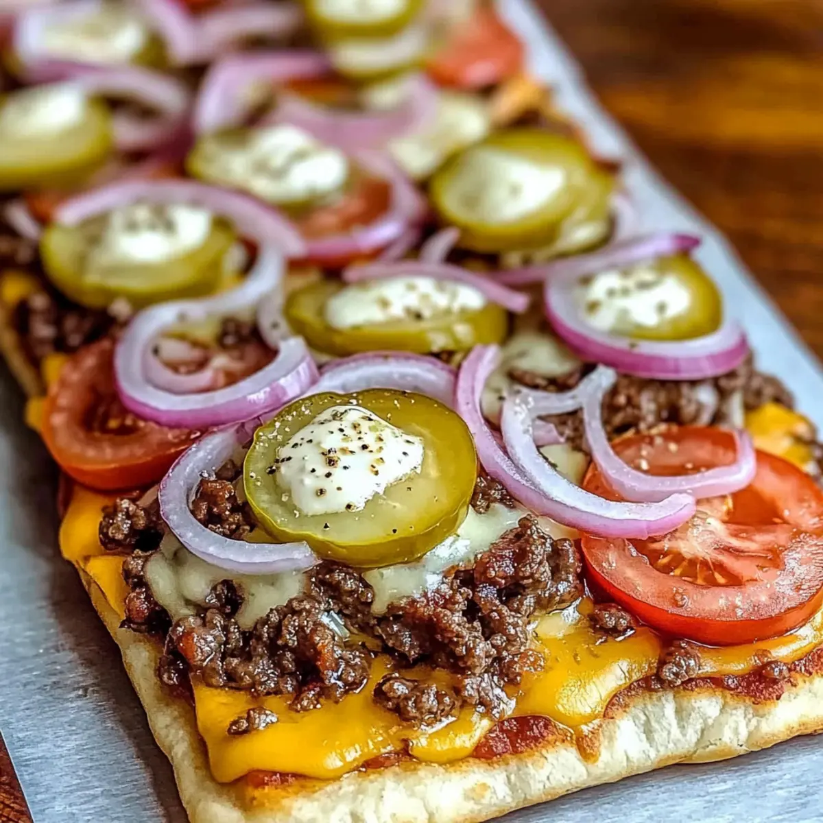 Cheeseburger Flatbreads