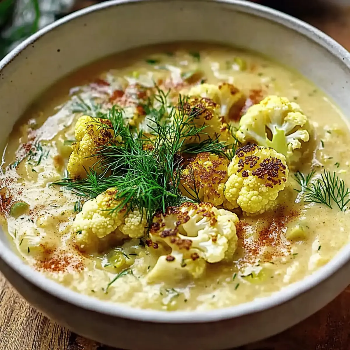 Mediterranean Cauliflower Soup