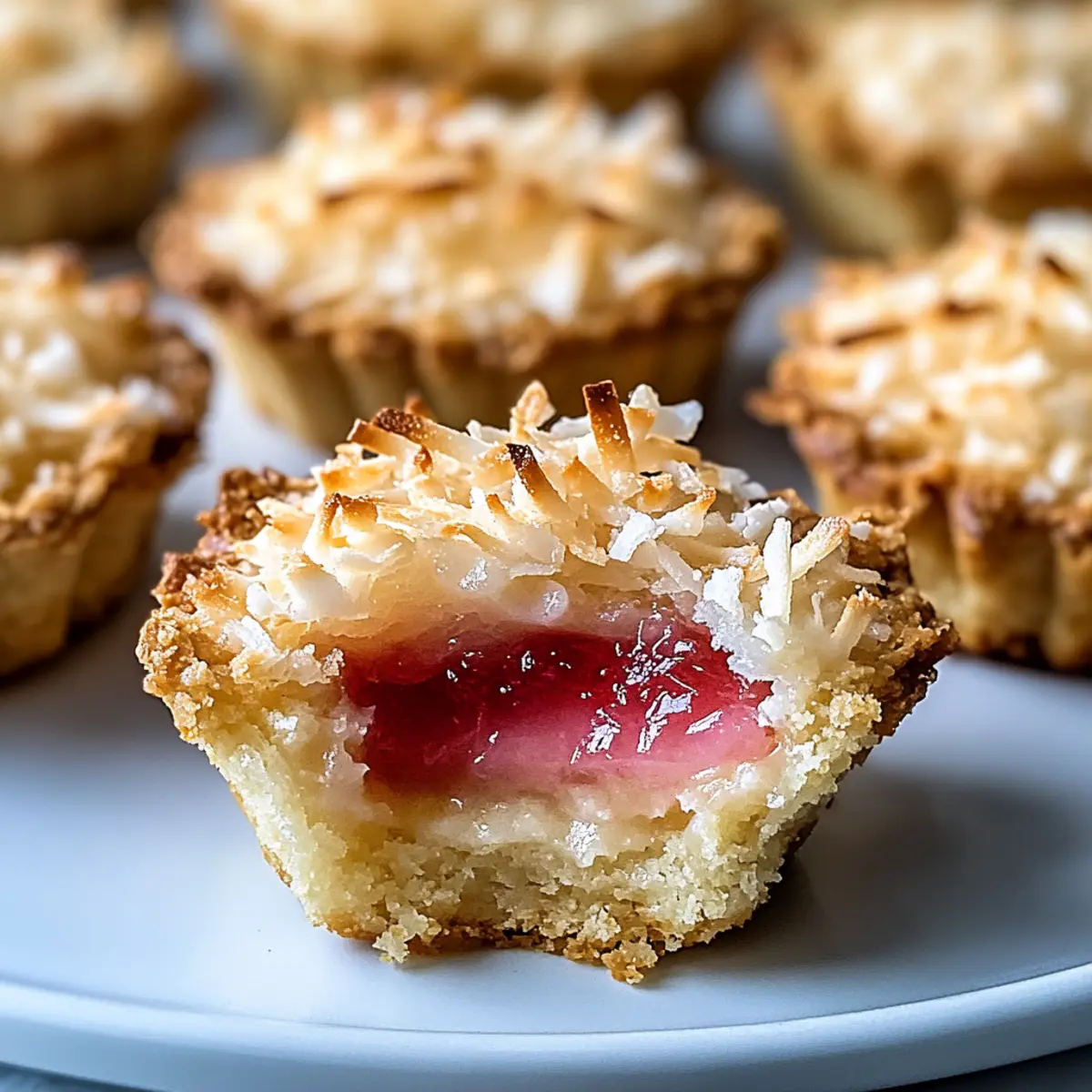 Rhubarb Coconut Macaroon Tarts