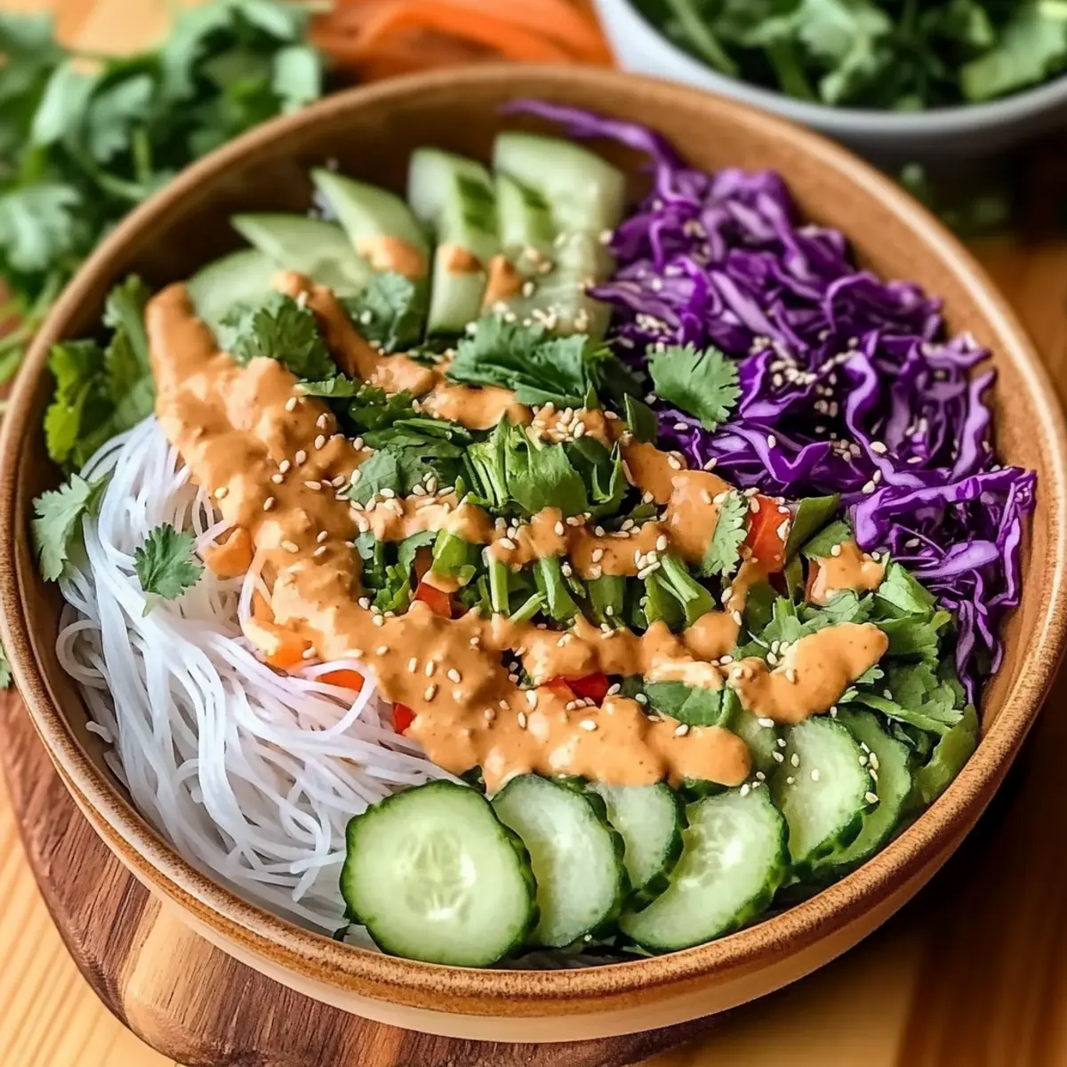 Spring Roll Salad with Peanut Sauce