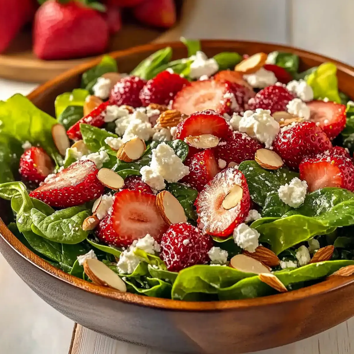 Strawberry Romaine Feta Salad