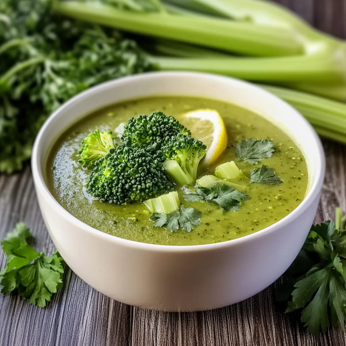 Broccoli, Celery & Parsley Detox Soup
