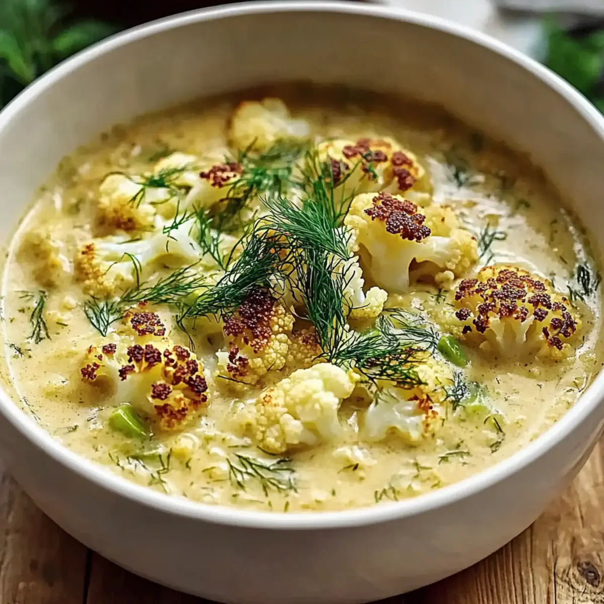 Mediterranean Cauliflower Soup