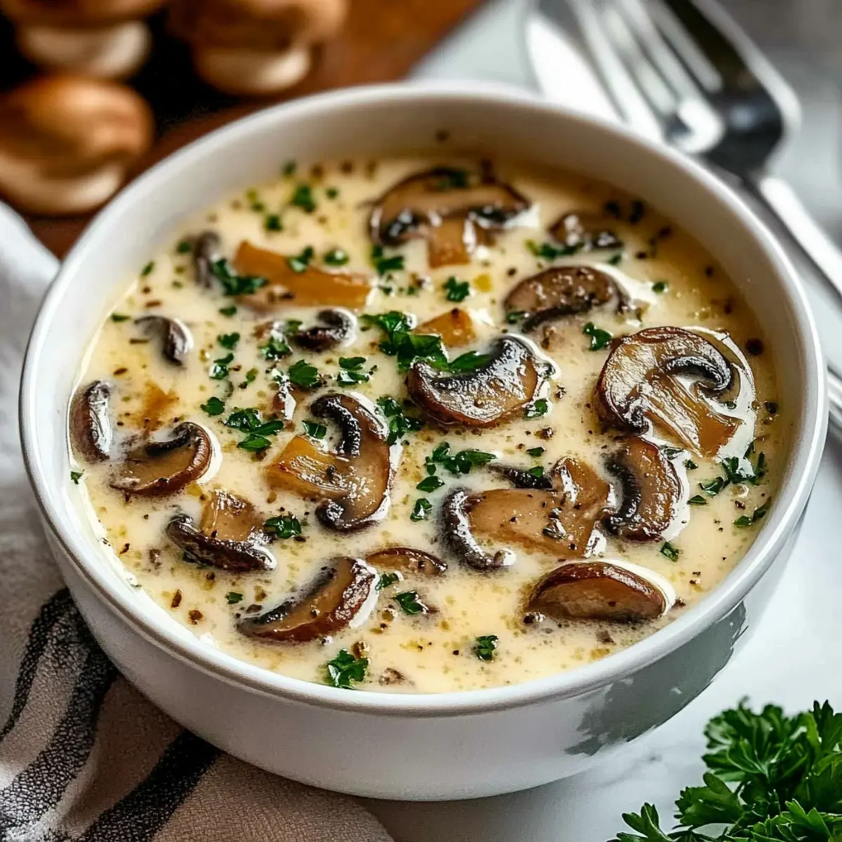 Cottage Cheese Mushroom Soup