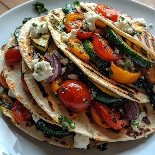 Grilled Mediterranean Veggie Quesadillas